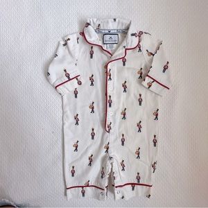 Petite Plume Romper Soldier Pajamas, 0-3M